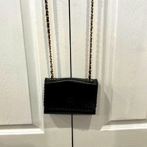 Tory Burch Black Mini Bag with Gold Chain